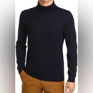 NWT Club Room Navy Men’s Merino Wool Blend Turtle Neck
